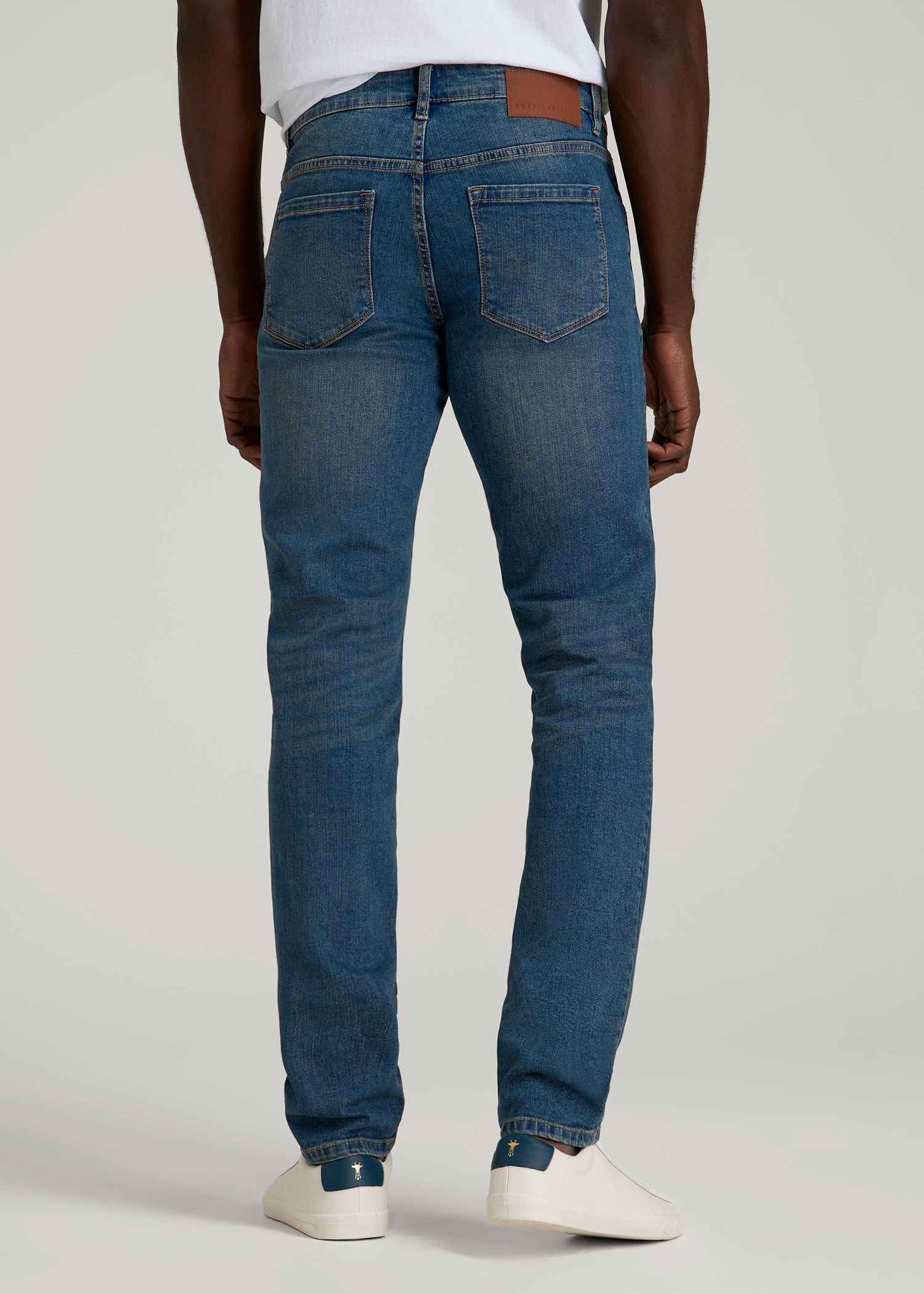 American Tall Outlet | Carman TAPERED Jeans for Tall Men in Worn Blue