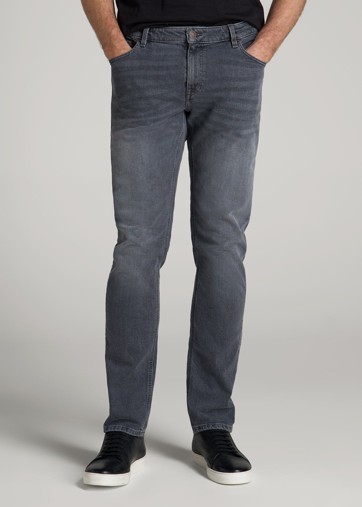 American Tall For Sale | Americana Collection Carman Tapered Fit Jeans For Tall Men in Wolf Grey