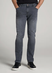 American Tall For Sale | Americana Collection Carman Tapered Fit Jeans For Tall Men in Wolf Grey