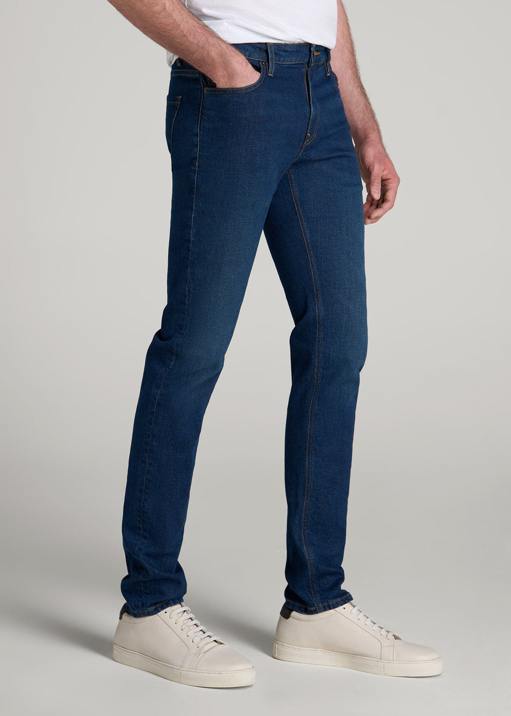 American Tall Outlet | Americana Collection Dylan Slim Fit Jeans For Tall Men in Crown Blue