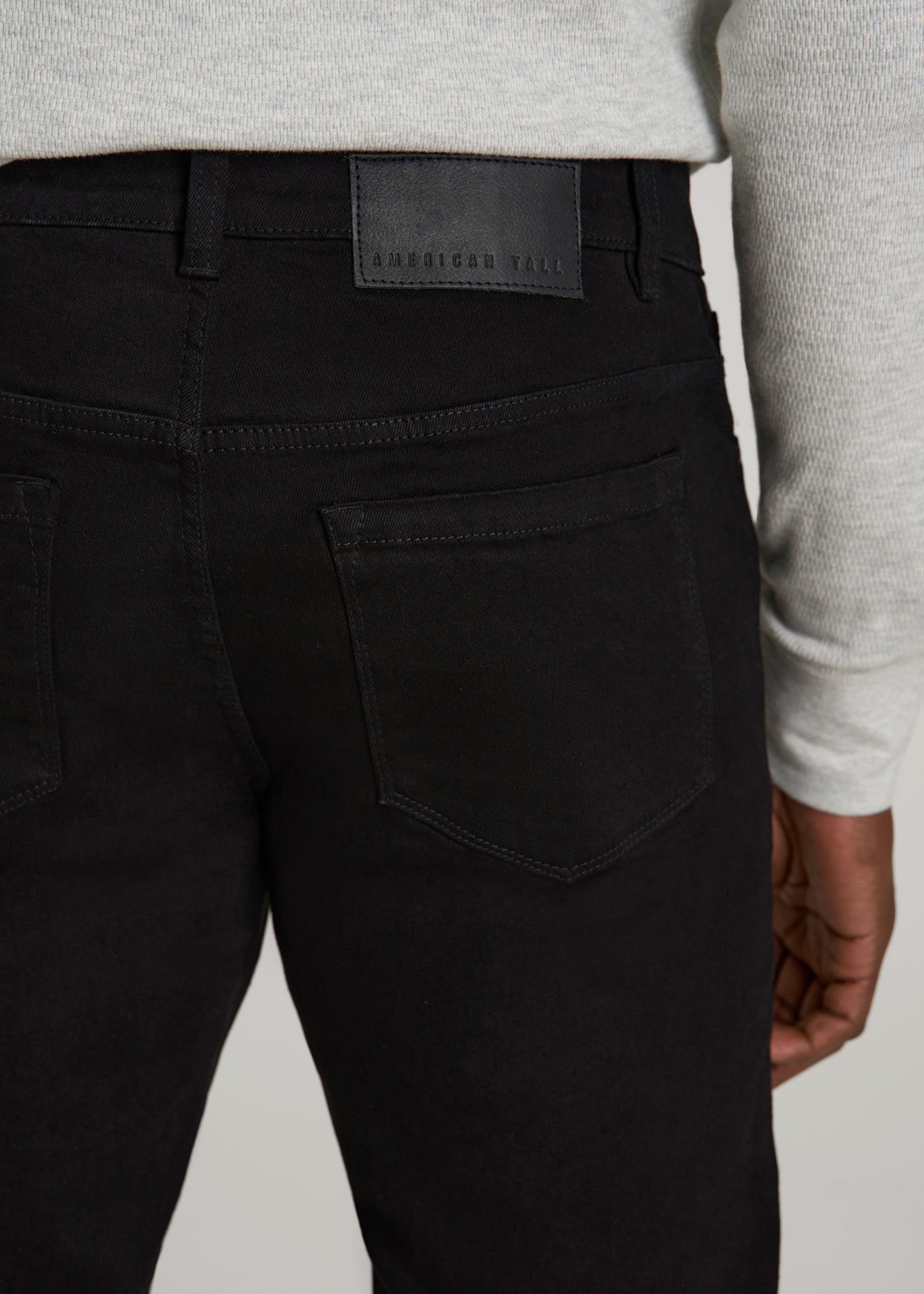 American Tall Discount | Carman TAPERED Jeans for Tall Men in True Black