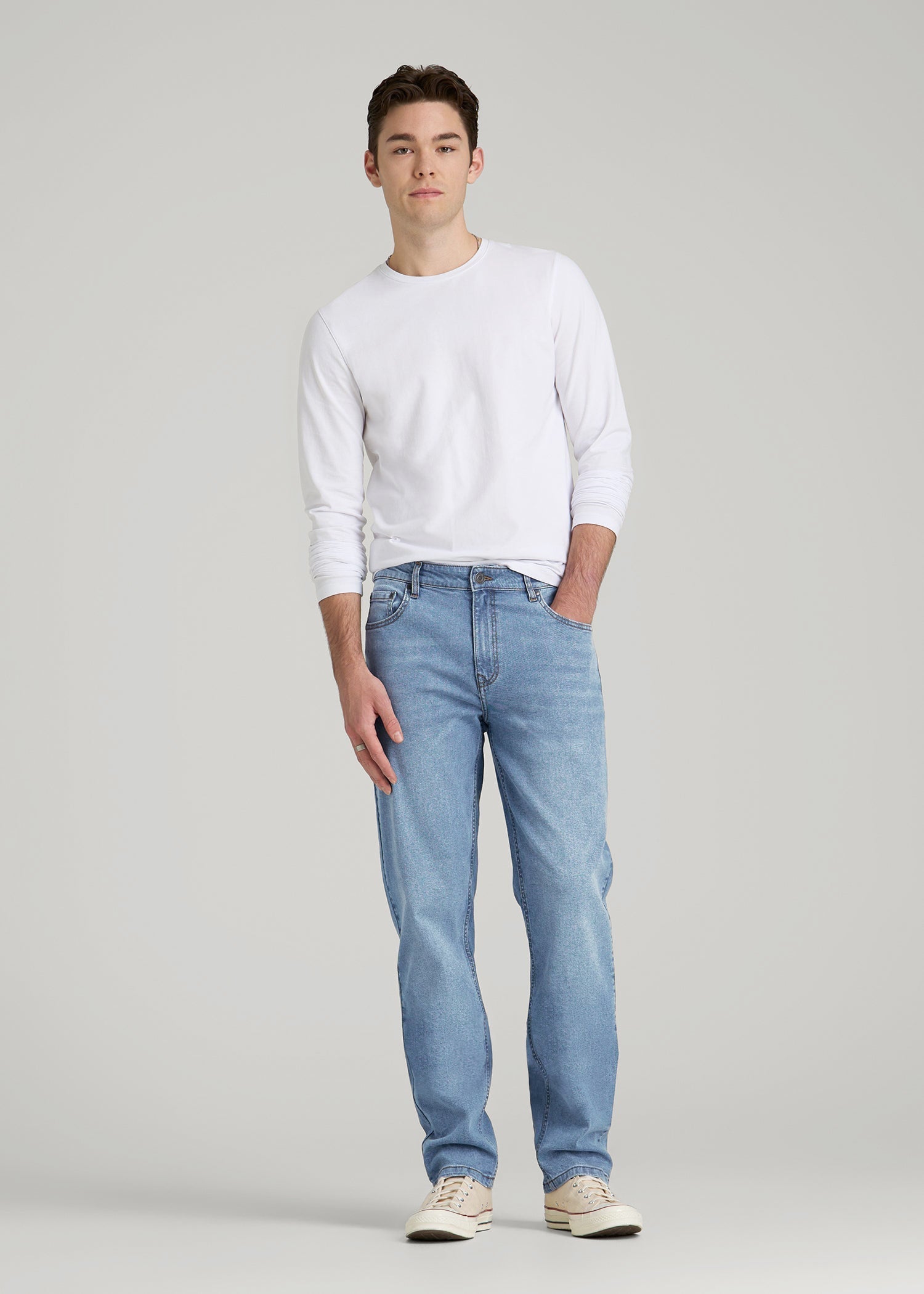 American Tall Online | A.T. Basics Men's J1 Straight Fit Jeans for Tall Men in Tufts Blue