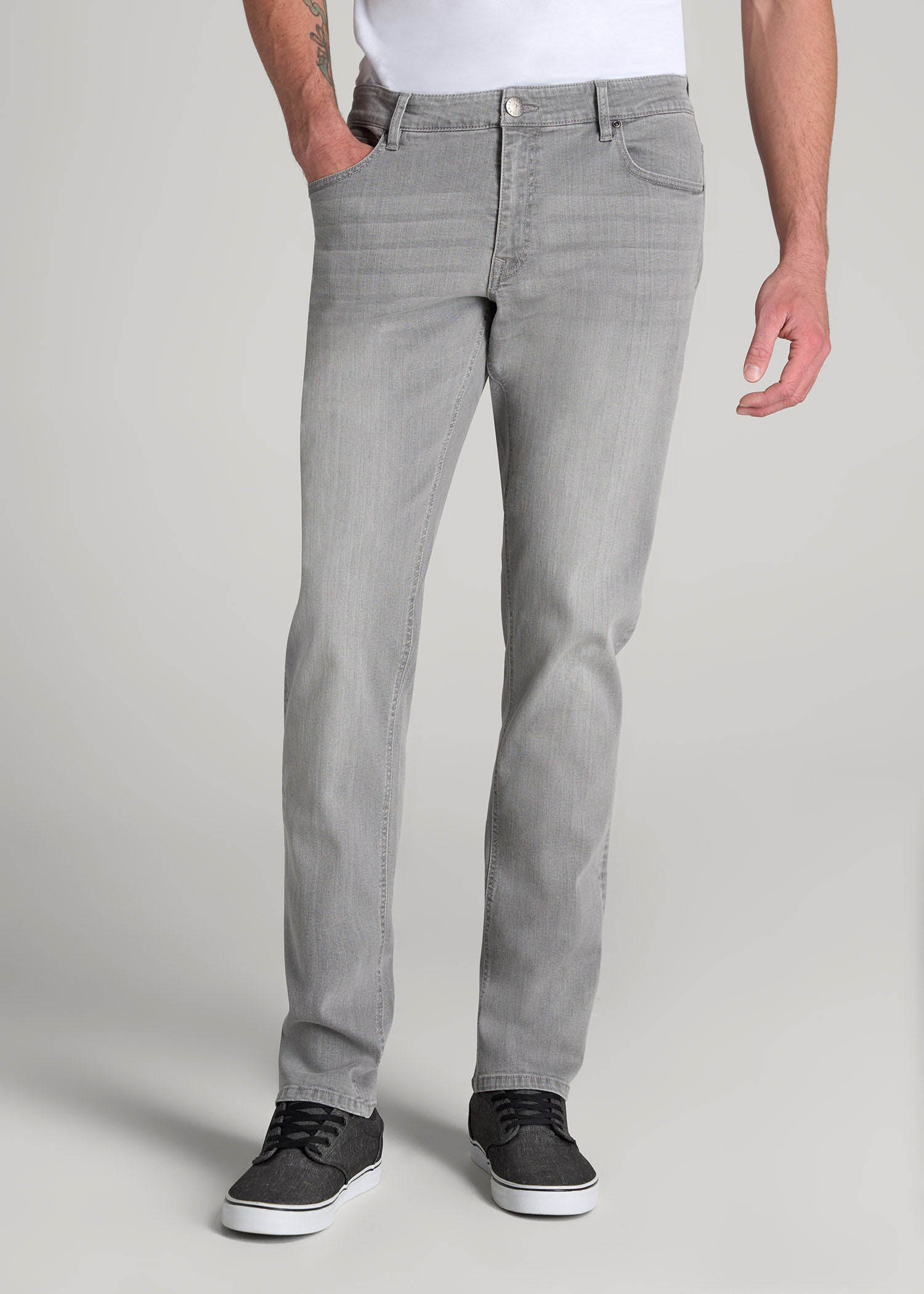 American Tall For Sale | Carman TAPERED Jeans for Tall Men in Concrete Grey