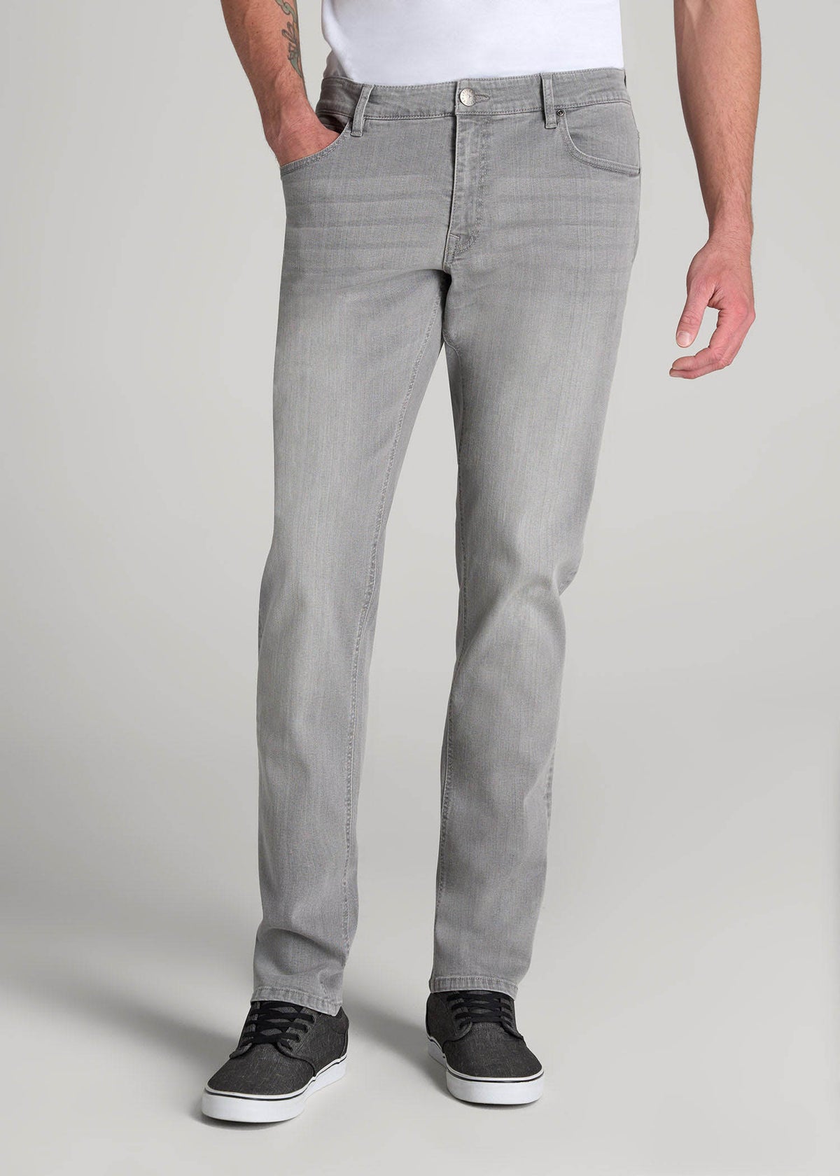 American Tall For Sale | Carman TAPERED Jeans for Tall Men in Concrete Grey