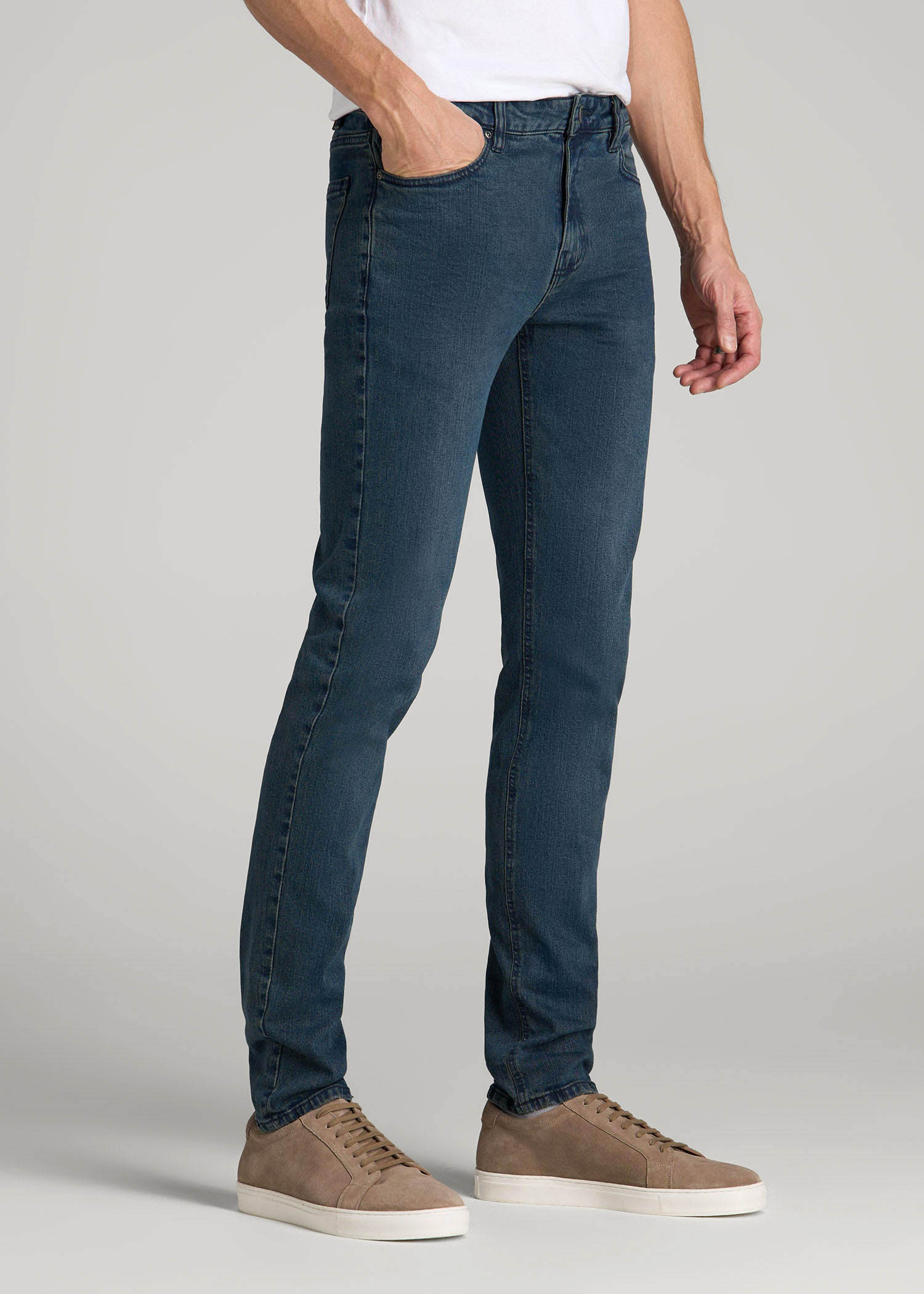 American Tall Online Shop | Dylan Slim Fit Jeans for Tall Men in Coastal Blue