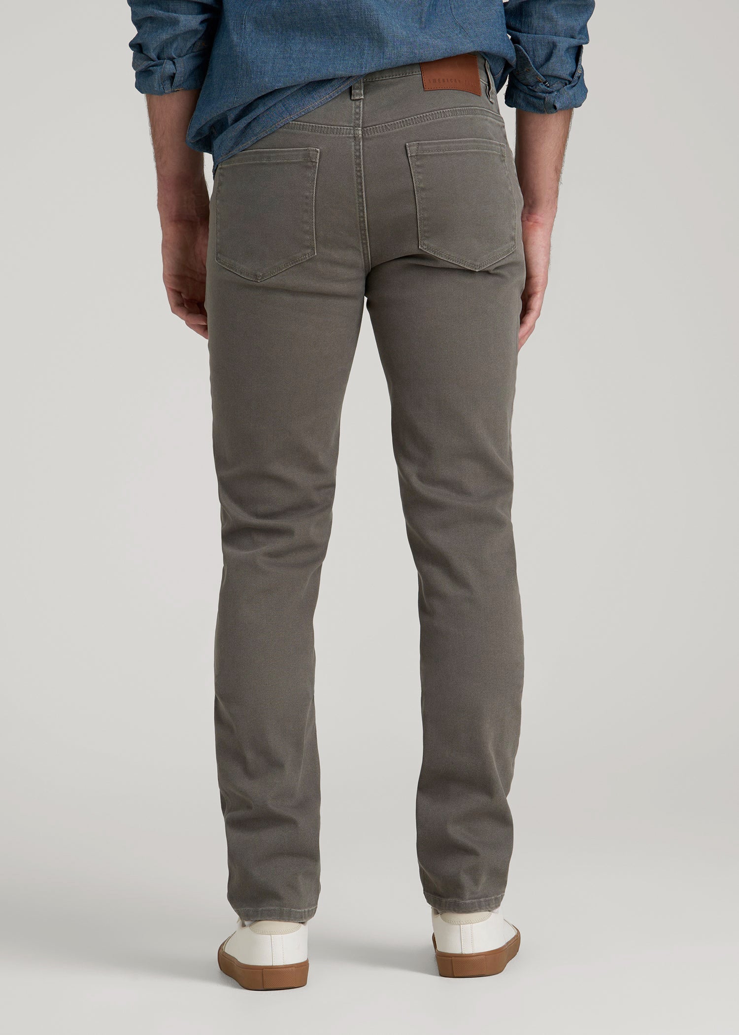 American Tall Discount | Dylan Slim Fit Colored Jeans for Tall Men in Sage