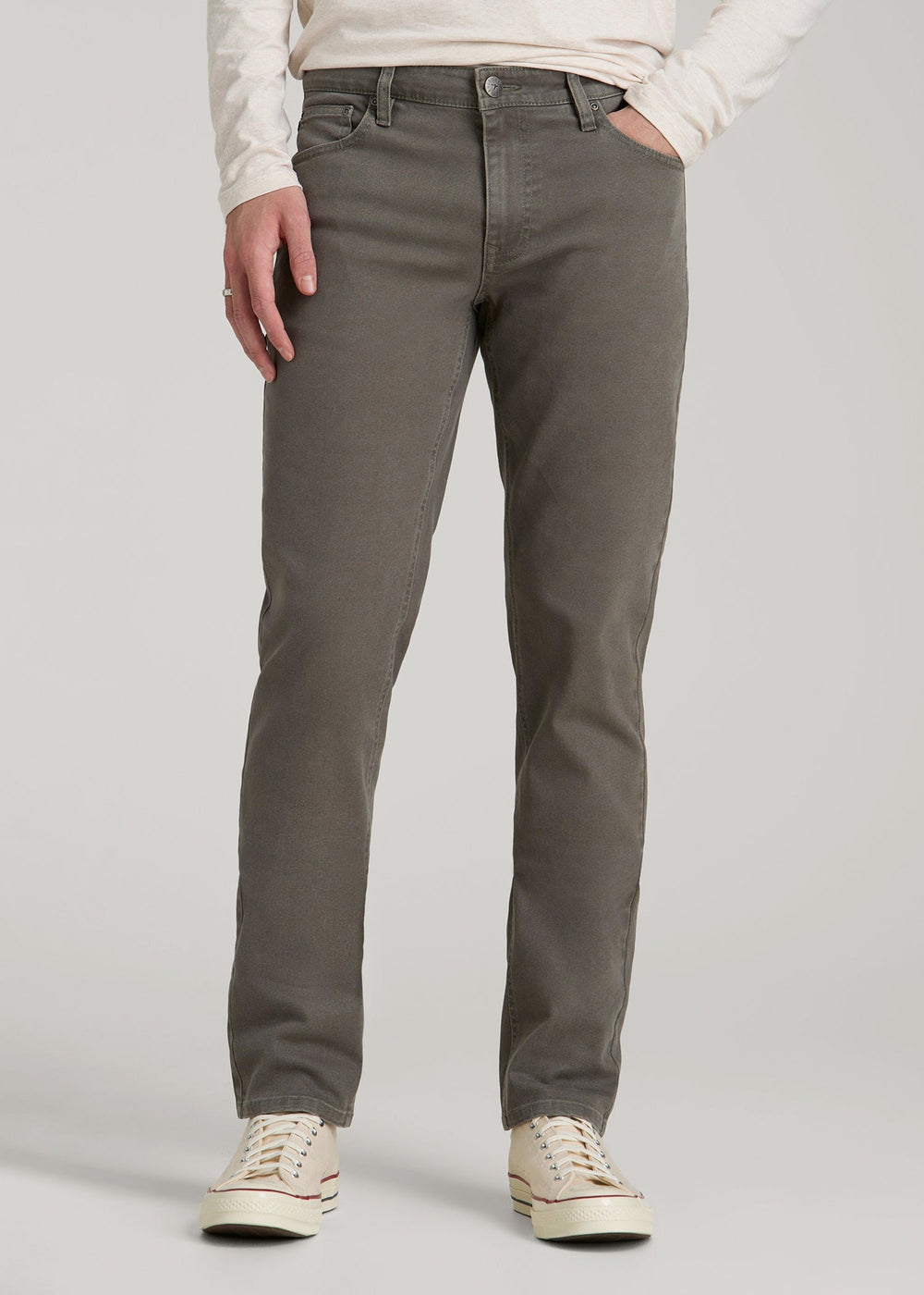 American Tall Online | Carman Tapered Fit Colored Jeans for Tall Men in Sage