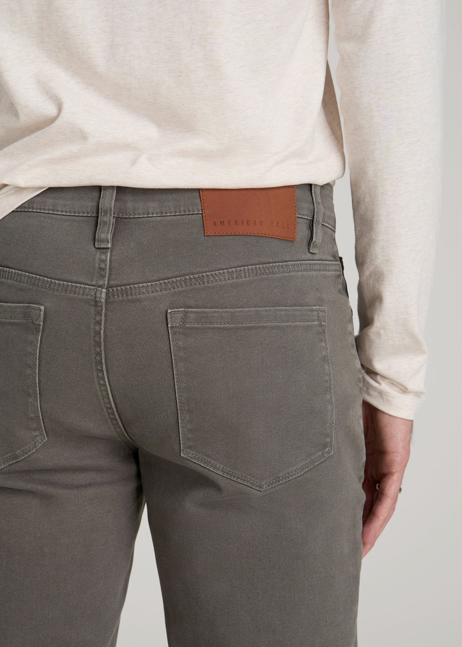 American Tall Online | Carman Tapered Fit Colored Jeans for Tall Men in Sage
