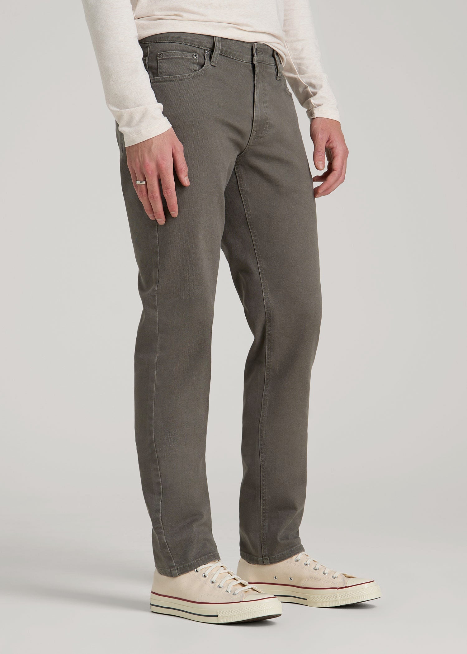 American Tall Online | Carman Tapered Fit Colored Jeans for Tall Men in Sage