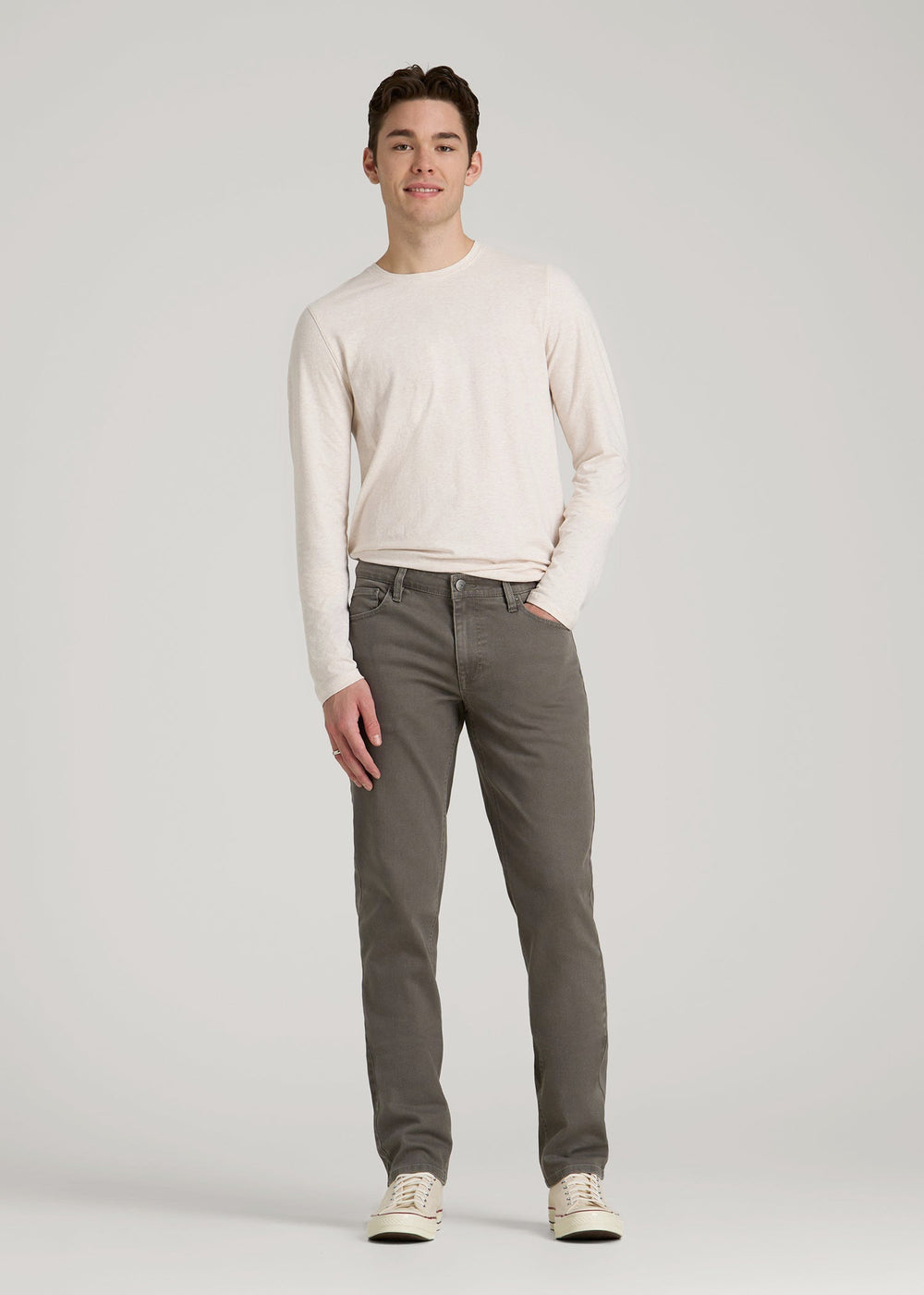 American Tall Online | Carman Tapered Fit Colored Jeans for Tall Men in Sage