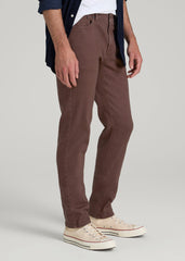 American Tall Sale | Dylan Slim Fit Colored Jeans for Tall Men in Dark Toffee
