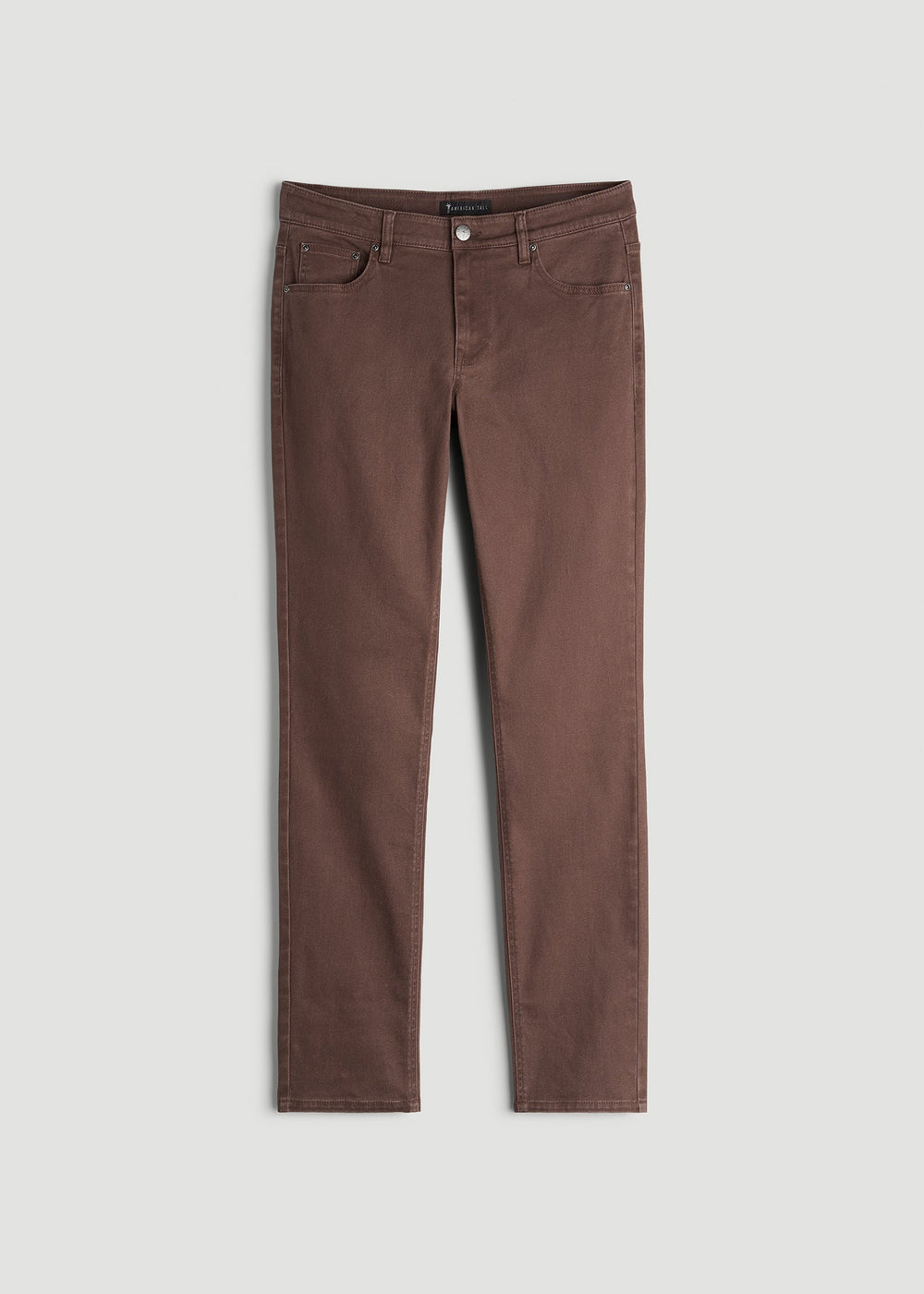 American Tall Outlet | Carman Tapered Fit Colored Jeans for Tall Men in Dark Toffee