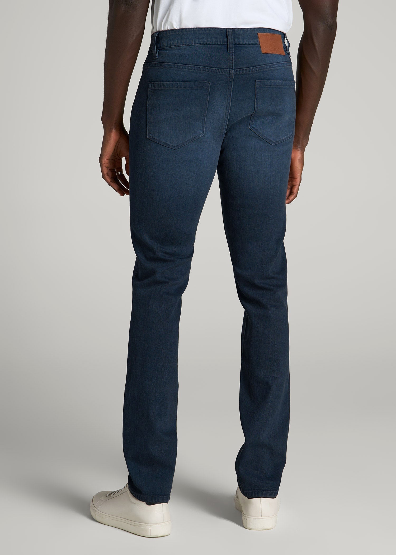 American Tall Discount | Dylan Slim Fit Jeans for Tall Men in Faded Blue Black