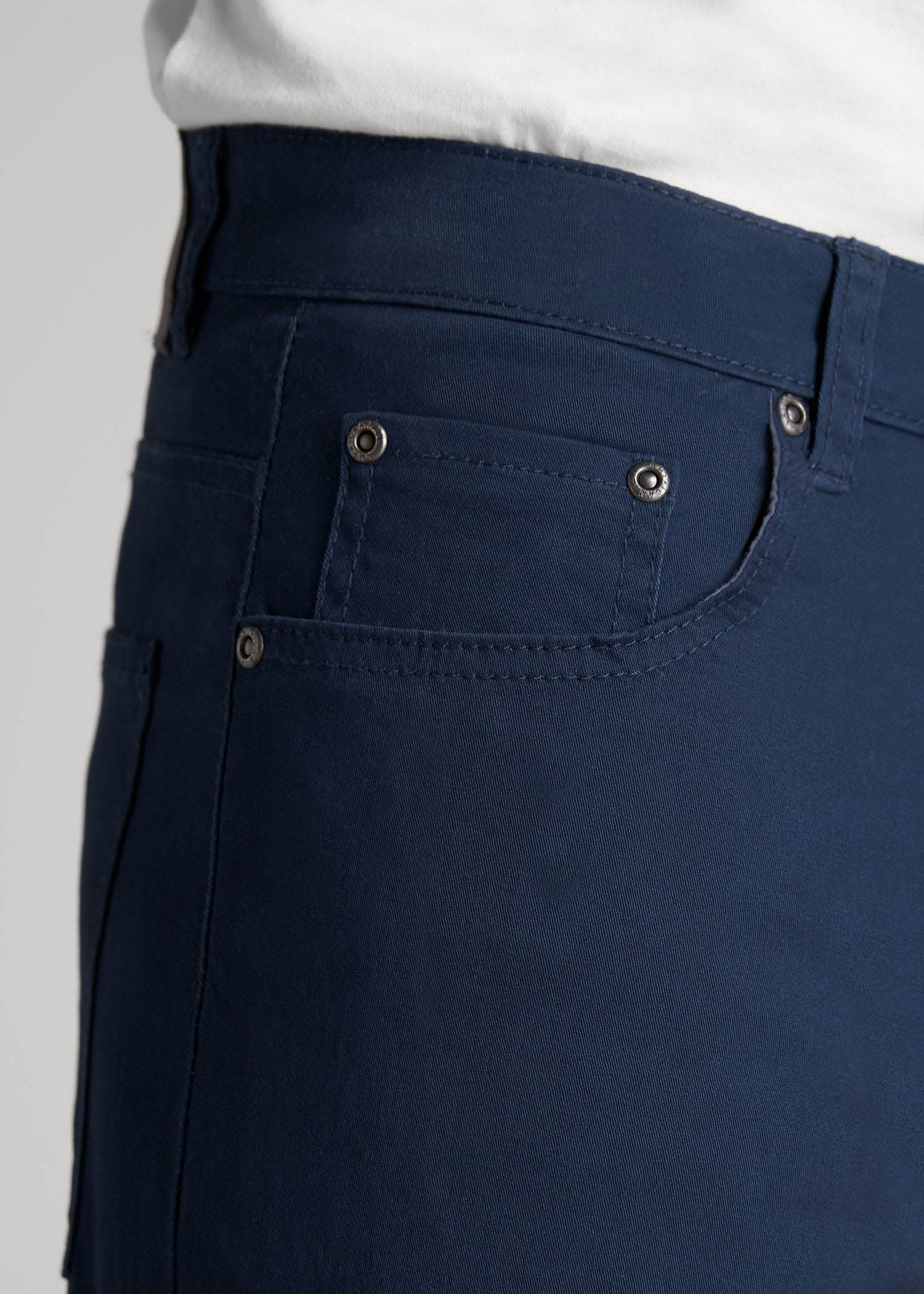 American Tall Online | Carman TAPERED Fit Five Pocket Pants for Tall Men in Marine Navy