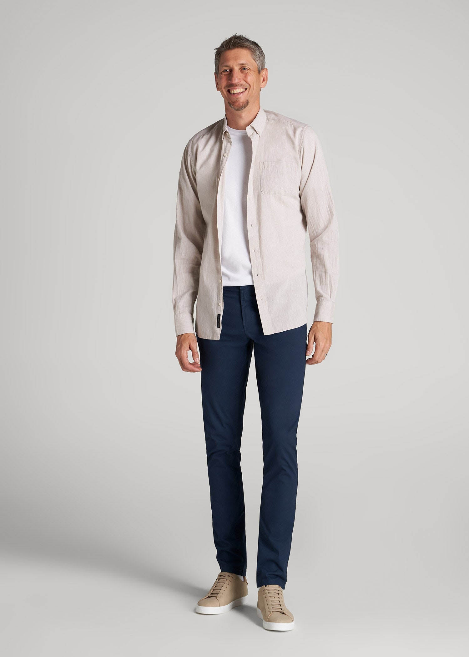 American Tall Online | Carman TAPERED Fit Five Pocket Pants for Tall Men in Marine Navy