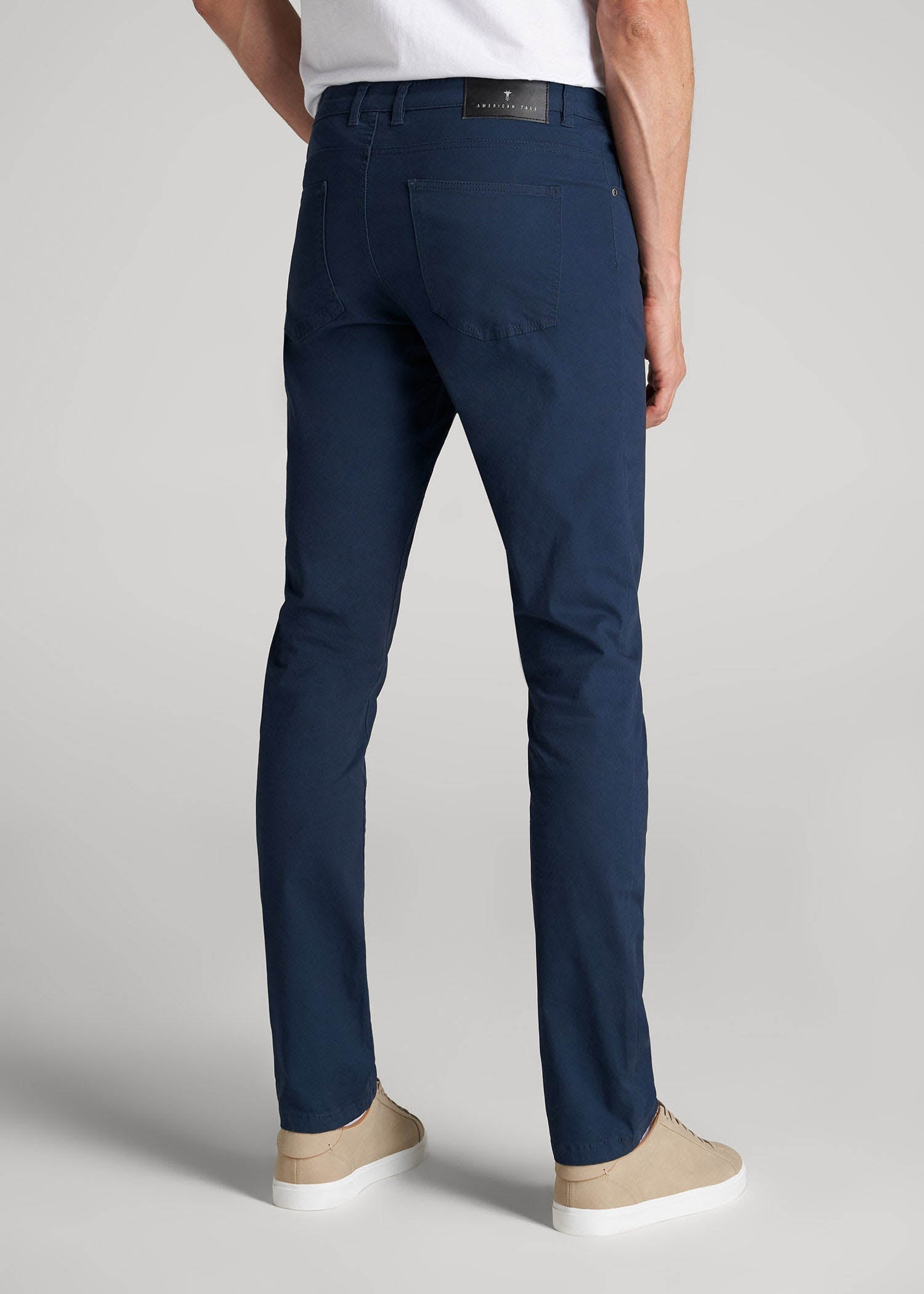 American Tall Online | Carman TAPERED Fit Five Pocket Pants for Tall Men in Marine Navy