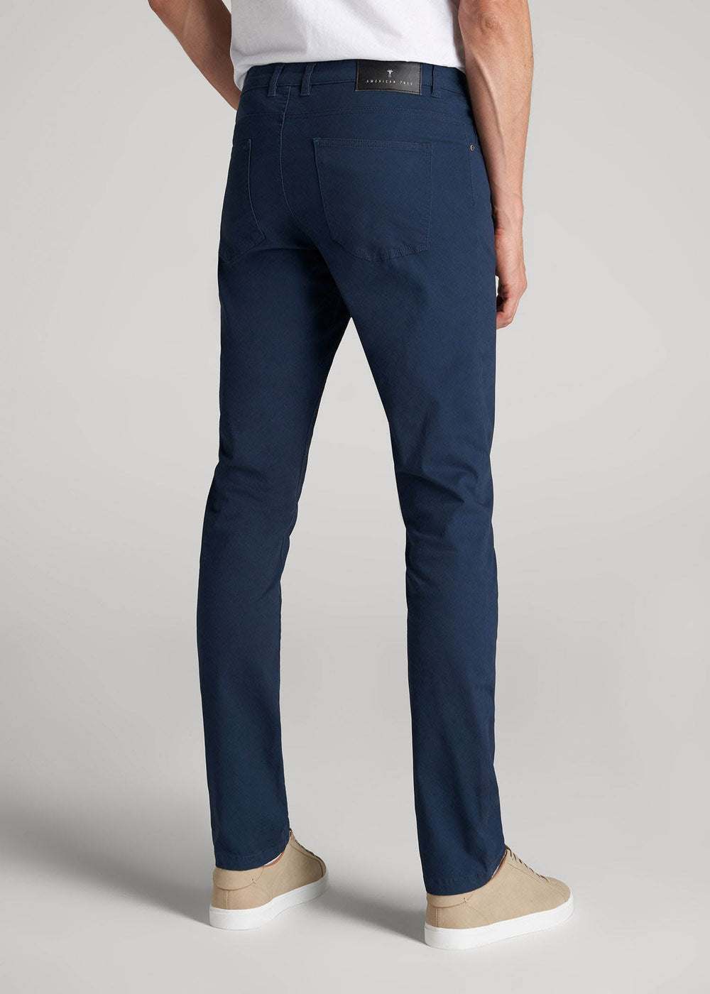 American Tall Online | Carman TAPERED Fit Five Pocket Pants for Tall Men in Marine Navy