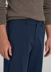 American Tall Sale | 4 Way Stretch Commuter RELAXED Chino Pants for Tall Men in Navy Blue