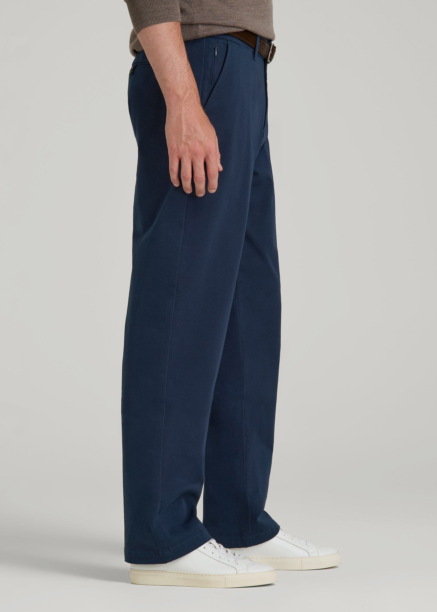 American Tall Sale | 4 Way Stretch Commuter RELAXED Chino Pants for Tall Men in Navy Blue