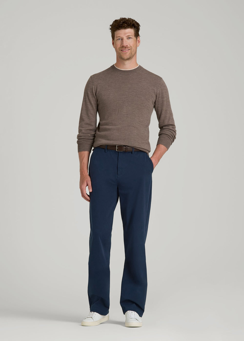 American Tall Sale | 4 Way Stretch Commuter RELAXED Chino Pants for Tall Men in Navy Blue