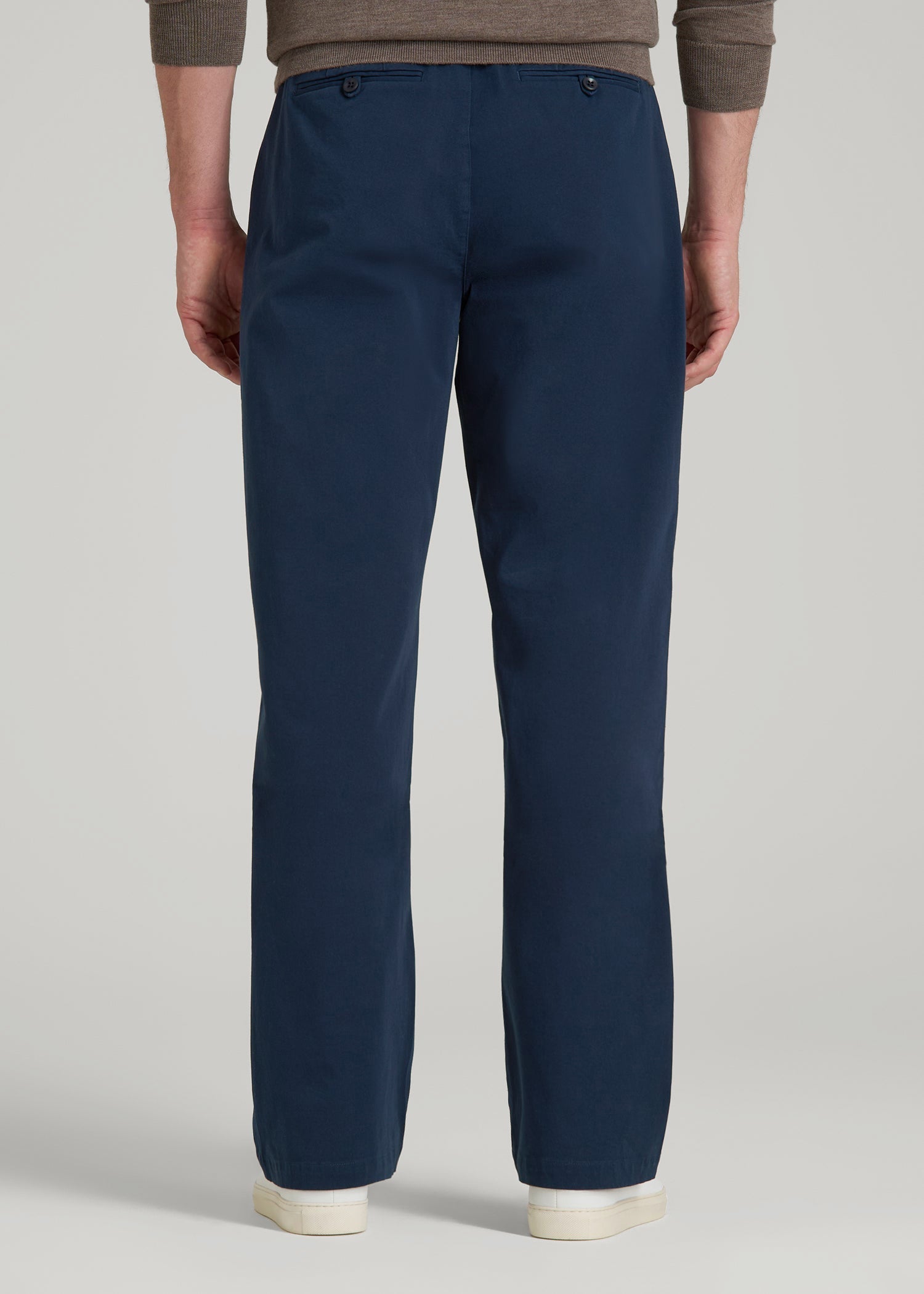 American Tall Sale | 4 Way Stretch Commuter RELAXED Chino Pants for Tall Men in Navy Blue