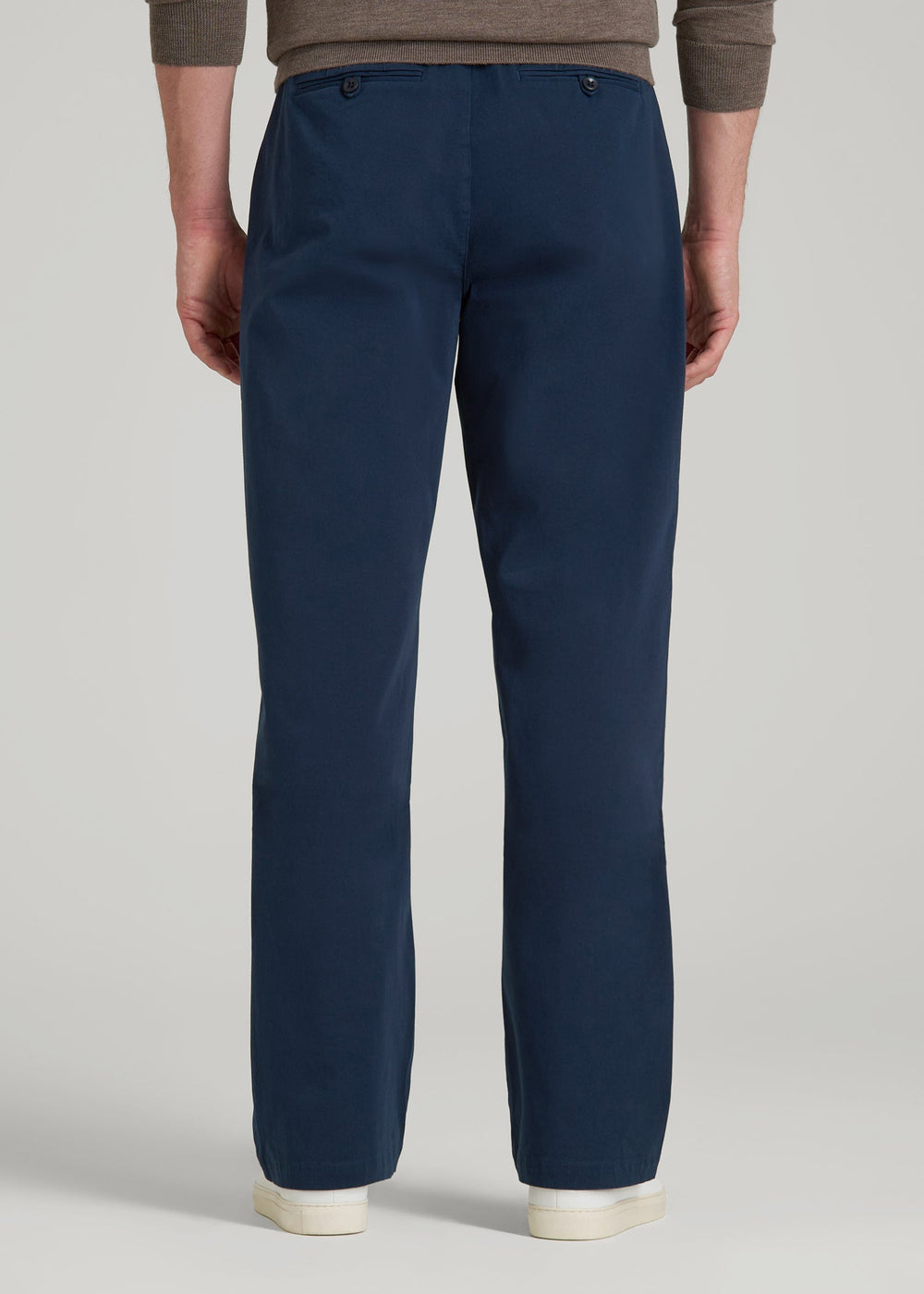 American Tall Sale | 4 Way Stretch Commuter RELAXED Chino Pants for Tall Men in Navy Blue