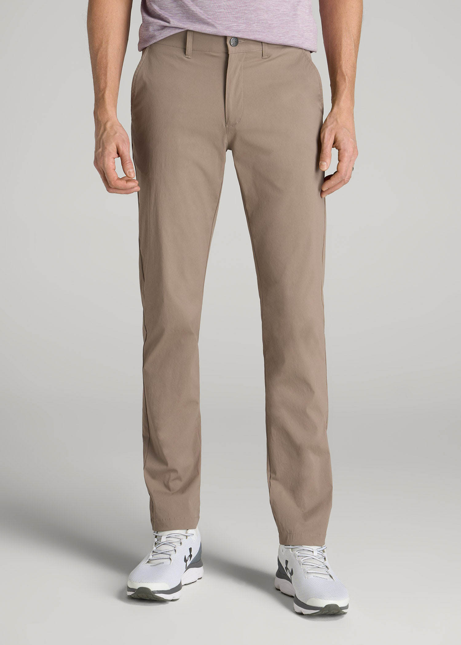 American Tall Outlet | TAPERED FIT Traveler Chino Pants for Tall Men in Dark Sand