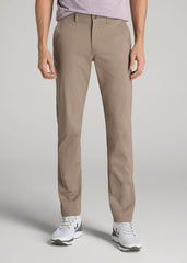 American Tall Outlet | TAPERED FIT Traveler Chino Pants for Tall Men in Dark Sand