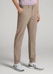 American Tall Outlet | TAPERED FIT Traveler Chino Pants for Tall Men in Dark Sand