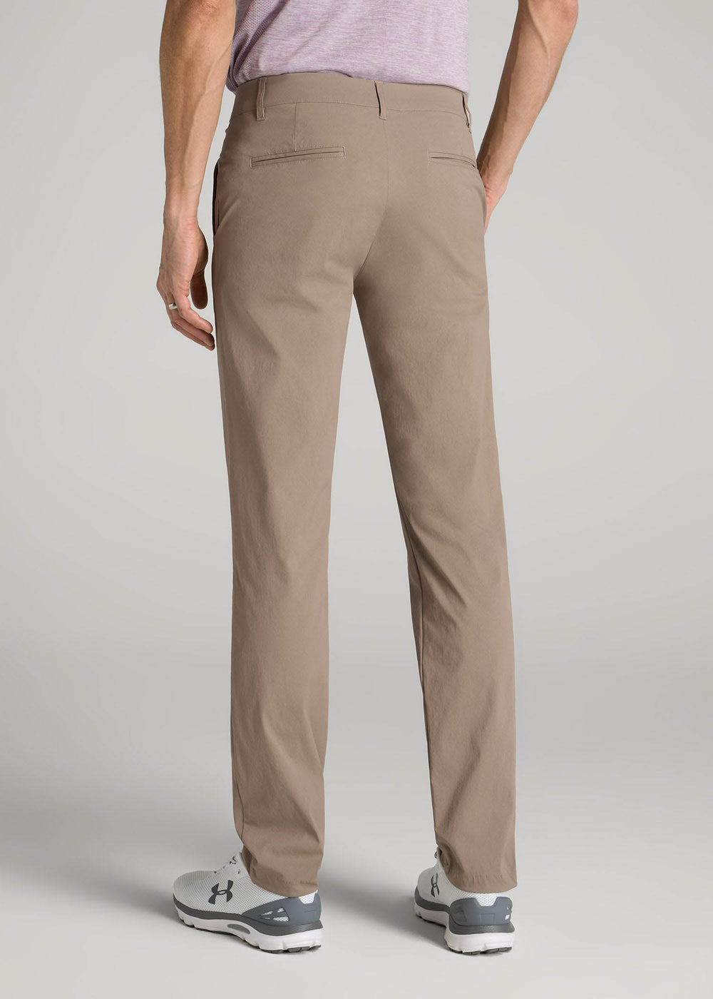 American Tall Outlet | TAPERED FIT Traveler Chino Pants for Tall Men in Dark Sand
