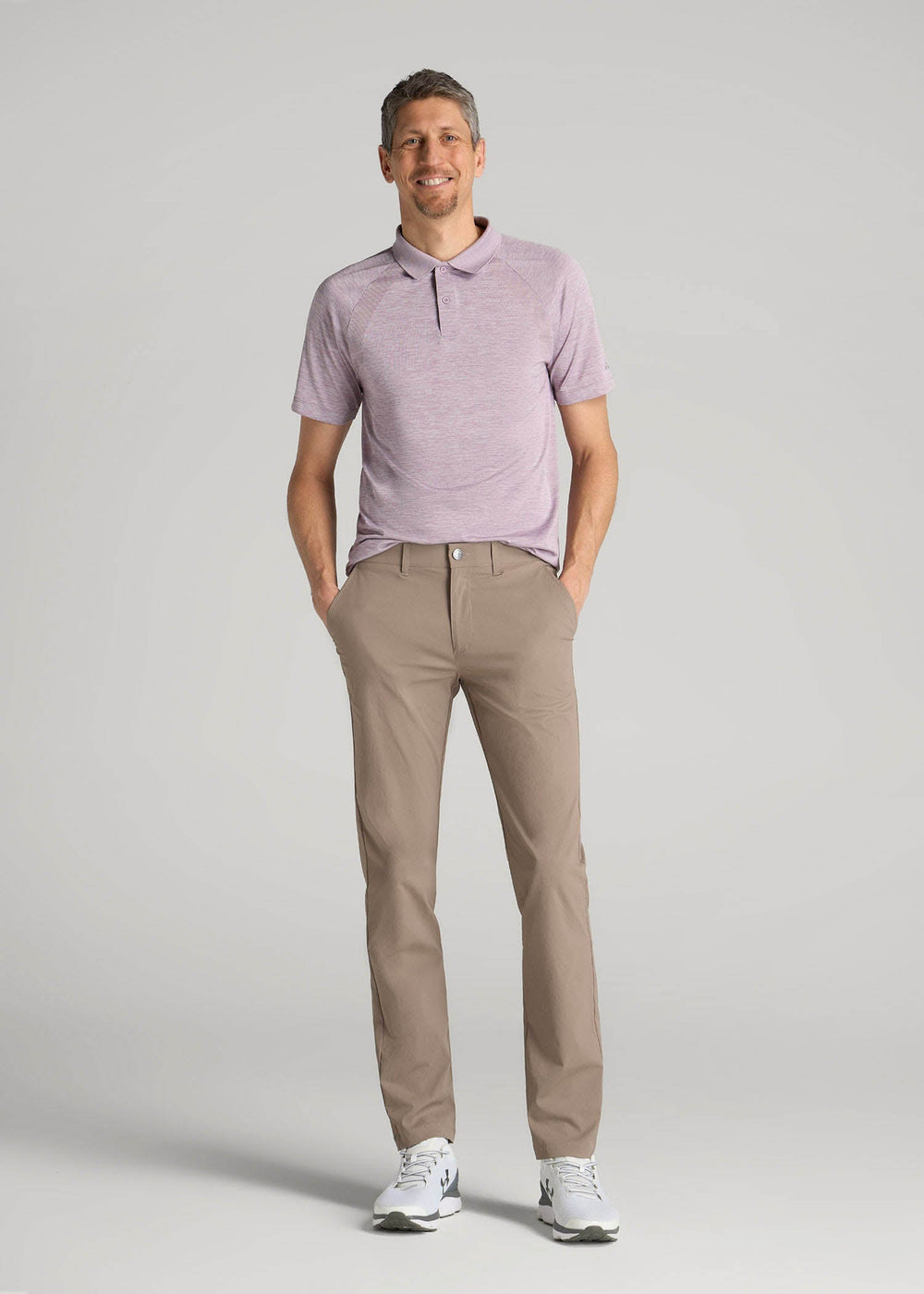 American Tall Outlet | TAPERED FIT Traveler Chino Pants for Tall Men in Dark Sand