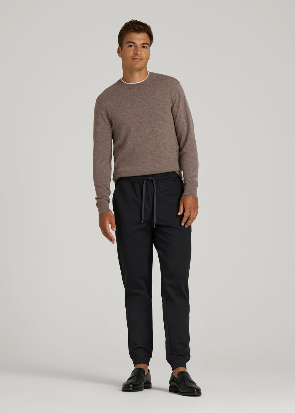 American Tall Online Shop | Soft Flex Ponte Jogger for Tall Men in Black
