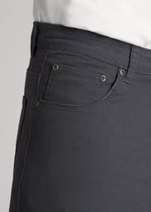 American Tall Discount | Carman TAPERED Fit Five Pocket Pants for Tall Men in Iron Grey