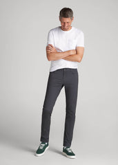American Tall Discount | Carman TAPERED Fit Five Pocket Pants for Tall Men in Iron Grey