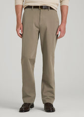 American Tall Online | 4-Way Stretch Commuter Straight Chino Pants for Tall Men in Dusty Khaki