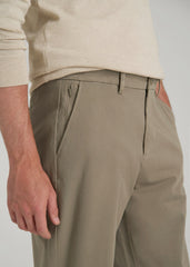 American Tall Online | 4-Way Stretch Commuter Straight Chino Pants for Tall Men in Dusty Khaki