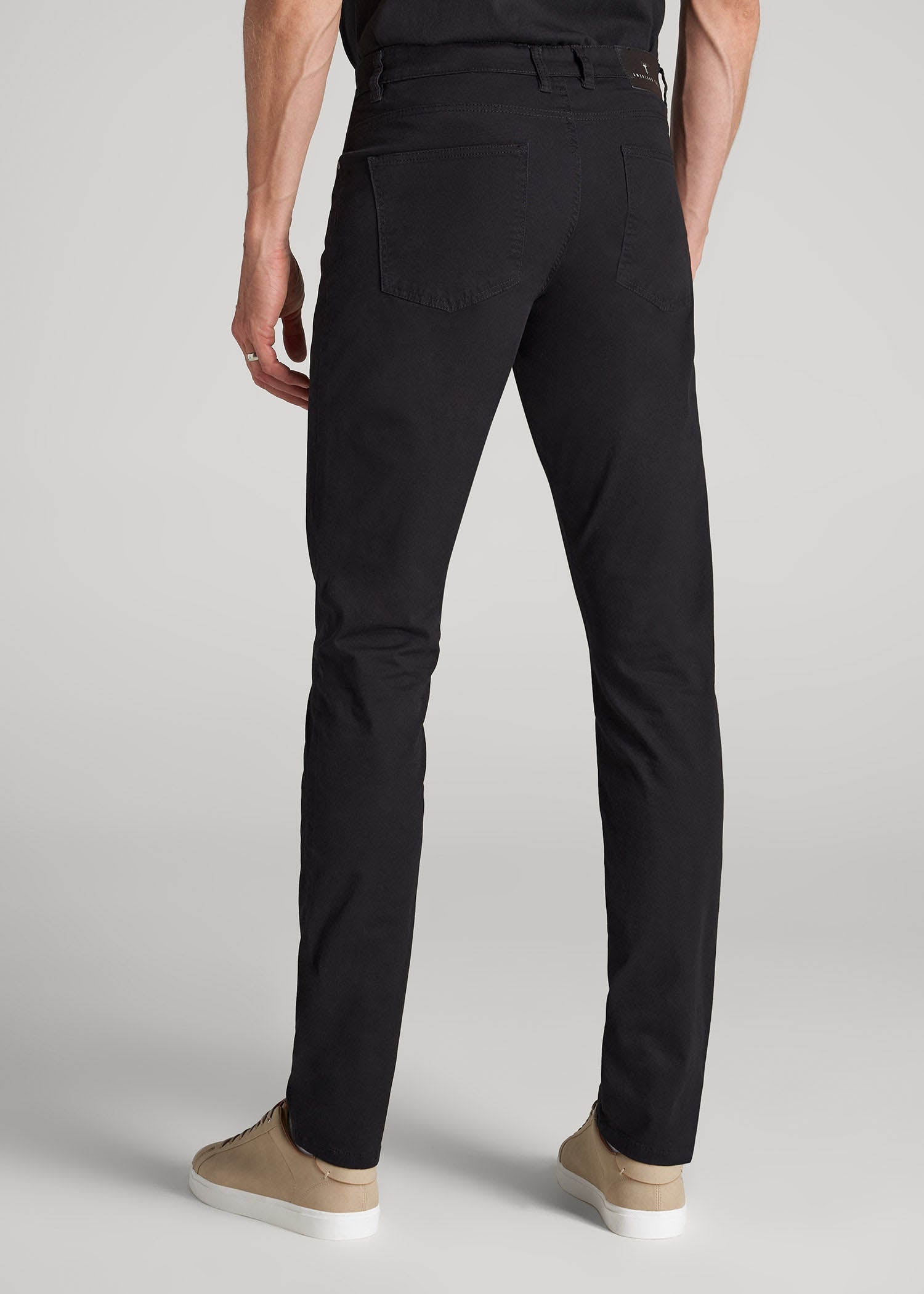 American Tall Sale | Carman TAPERED Fit Five Pocket Pants for Tall Men in Black