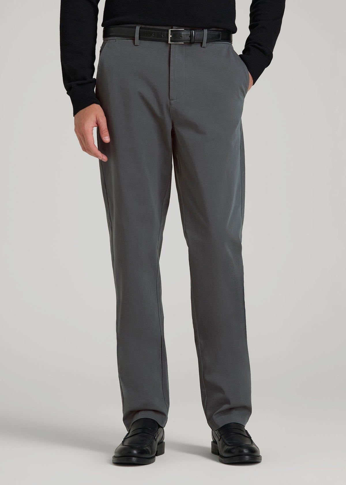 American Tall For Sale | 4-Way Stretch Commuter Tapered Chino Pants for Tall Men in Dark Ash