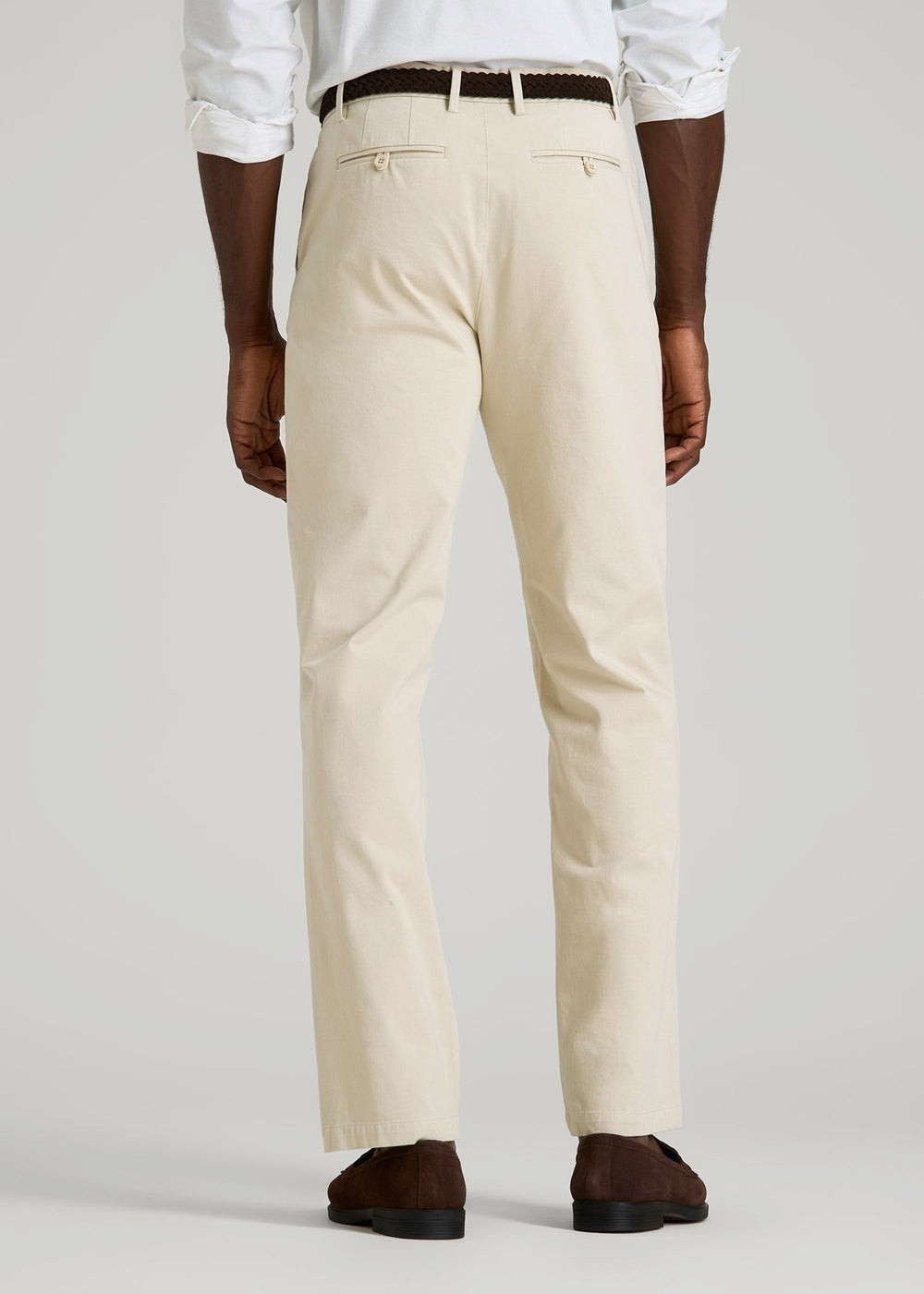 American Tall Online | 4 Way Stretch Commuter STRAIGHT Leg Chino Pants for Tall Men in Light Stone