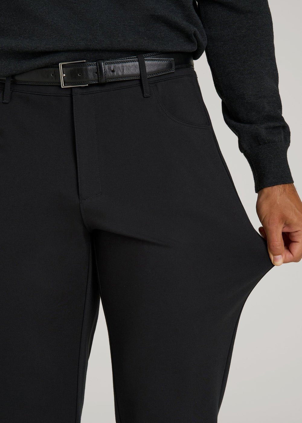 American Tall Sale | Soft Flex Ponte Pants for Tall Men in Black