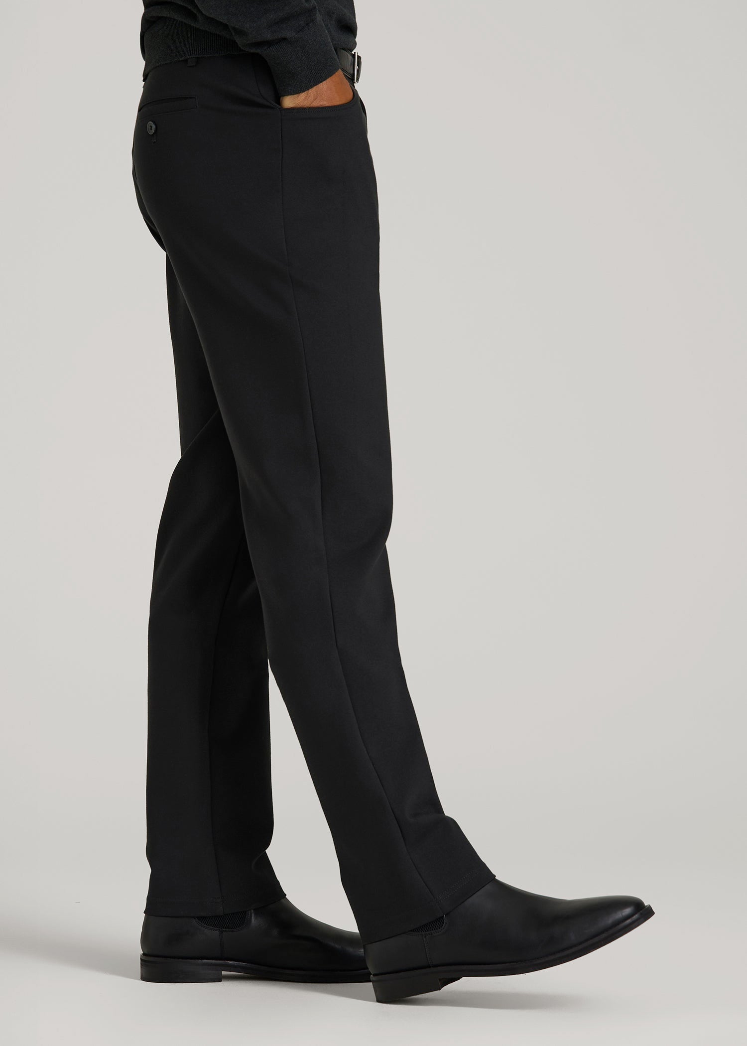 American Tall Sale | Soft Flex Ponte Pants for Tall Men in Black