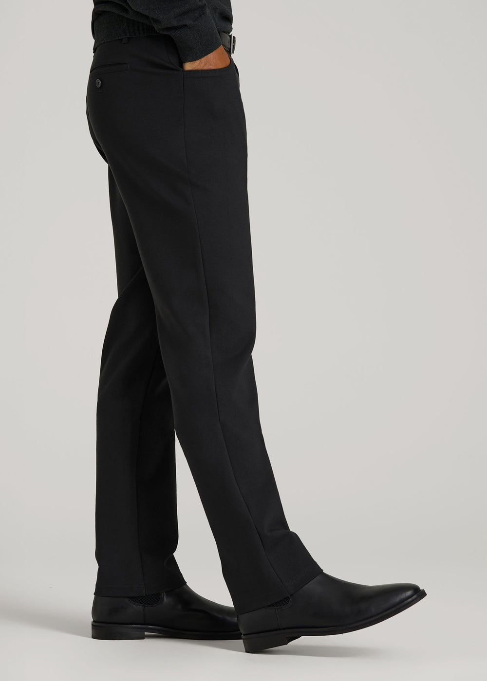 American Tall Sale | Soft Flex Ponte Pants for Tall Men in Black