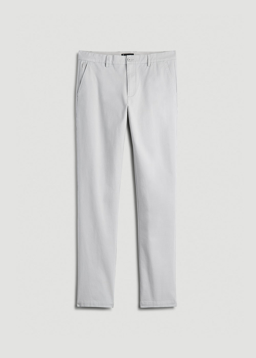 American Tall Outlet | 4 Way Stretch Commuter TAPERED Chino Pants for Tall Men in Silver Drop