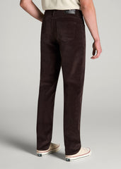 American Tall For Sale | STRAIGHT-LEG Stretch Corduroy Pants for Tall Men in Chocolate