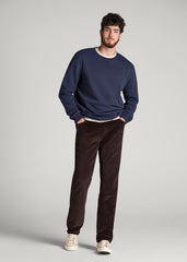 American Tall For Sale | STRAIGHT-LEG Stretch Corduroy Pants for Tall Men in Chocolate