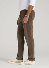 American Tall Online Shop | STRAIGHT-LEG Stretch Corduroy Pants for Tall Men in Dark Sand