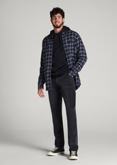 American Tall Discount | STRAIGHT-LEG Stretch Corduroy Pants for Tall Men in Iron Grey