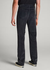 American Tall Discount | STRAIGHT-LEG Stretch Corduroy Pants for Tall Men in Iron Grey