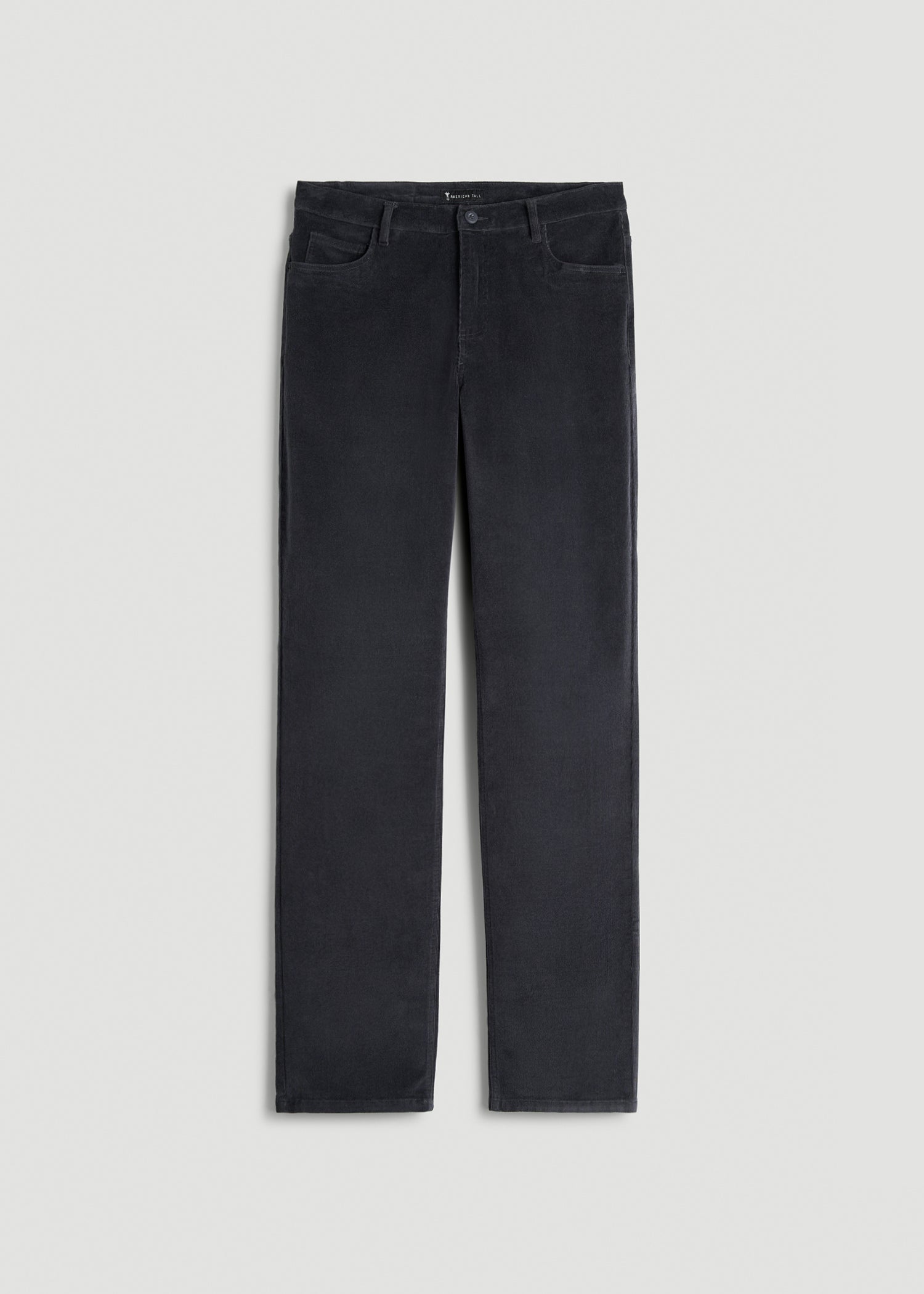 American Tall Discount | STRAIGHT-LEG Stretch Corduroy Pants for Tall Men in Iron Grey