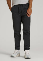 American Tall Sale | Flex Nylon Joggers for Tall Men in Black